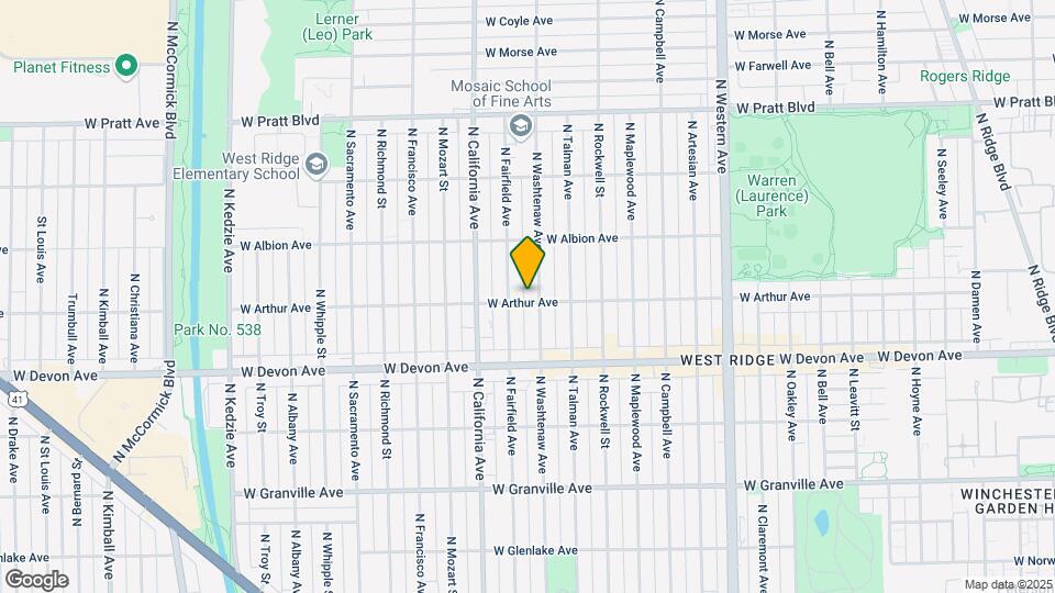 6500 N Washtenaw Ave Mapa y Detalles de la Ubicación