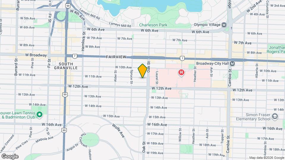 1030 W 11th Ave Map and Location Details