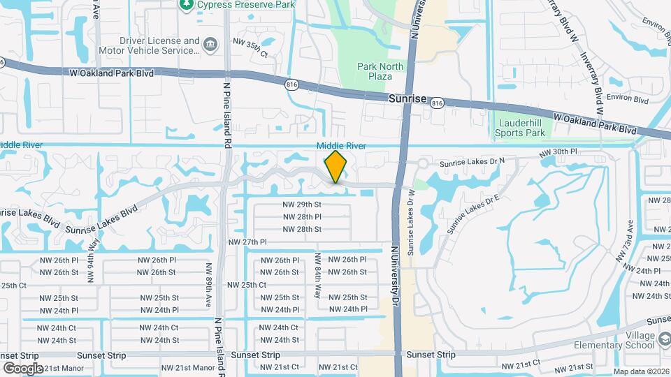 8135 Sunrise Lakes Blvd, Unit 4 Map and Location Details