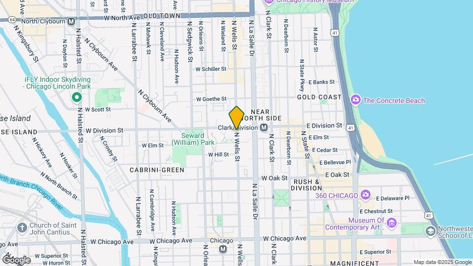 1168 N Wells St-Unit -808 Map and Location Details