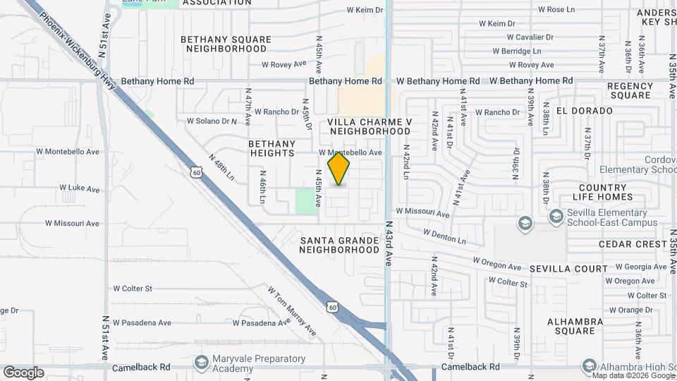 4400 W Missouri Ave Mapa y Detalles de la Ubicación