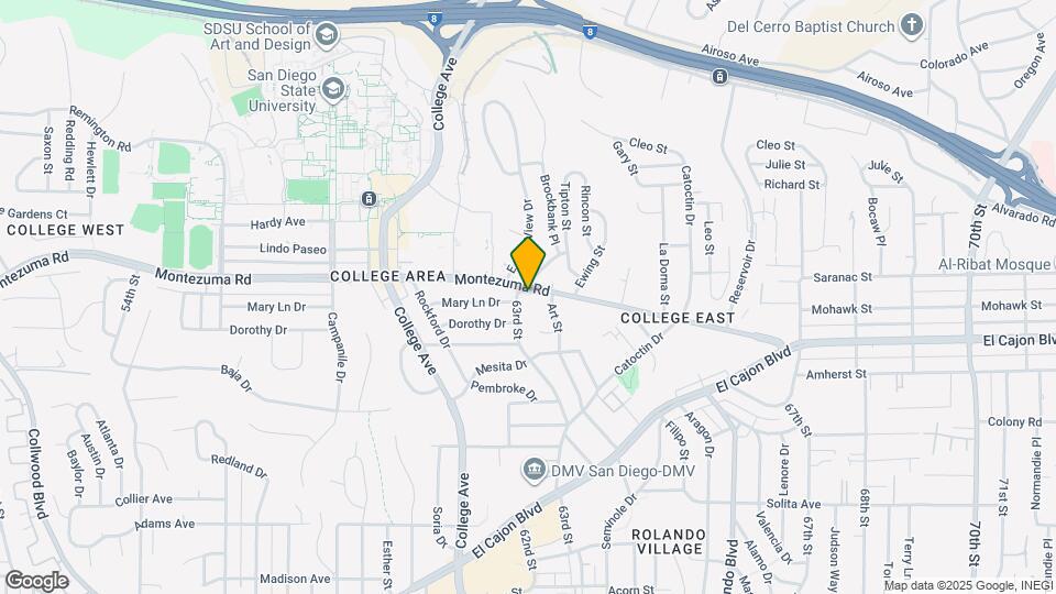 6307 Montezuma Rd Map and Location Details