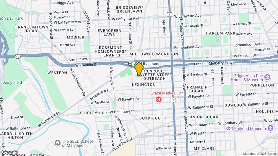 2211 W Saratoga St Mapa y Detalles de la Ubicación