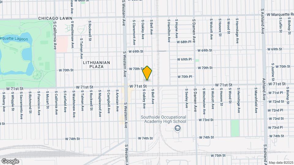 7045 S Oakley Ave Map and Location Details