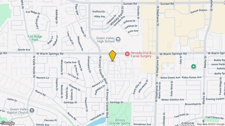 1575 W Warm Springs Rd Map and Location Details