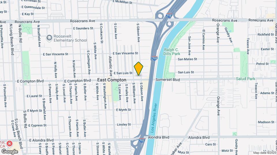 4821 E Compton Blvd Map and Location Details