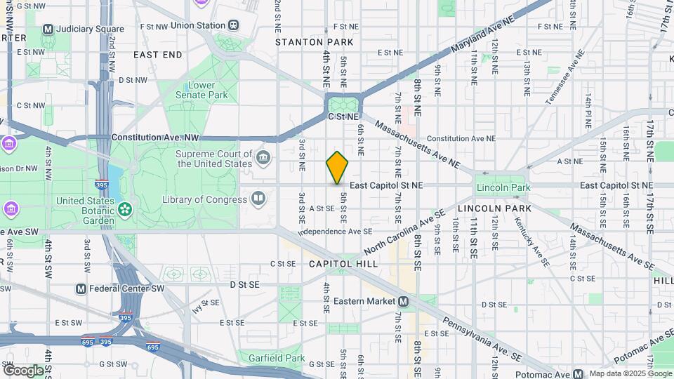 415 E Capitol St SE, Unit #1  Rear Map and Location Details