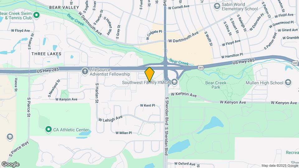3623 S Sheridan Blvd Map and Location Details