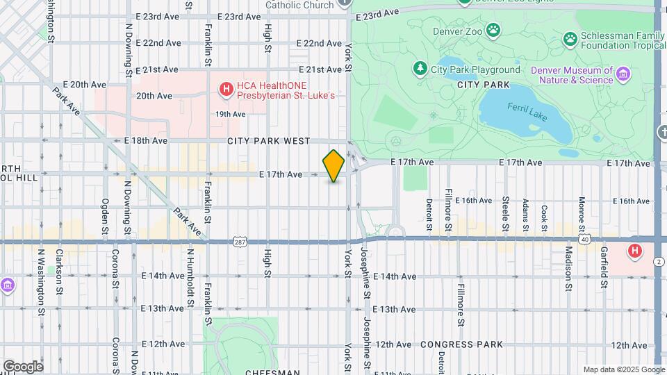 1650 N Gaylord St Map and Location Details