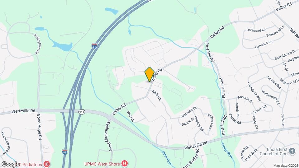 4324 Valley Rd Map and Location Details