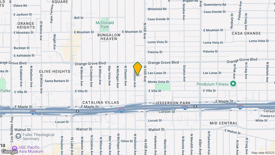 580 N Holliston Ave Mapa y Detalles de la Ubicación