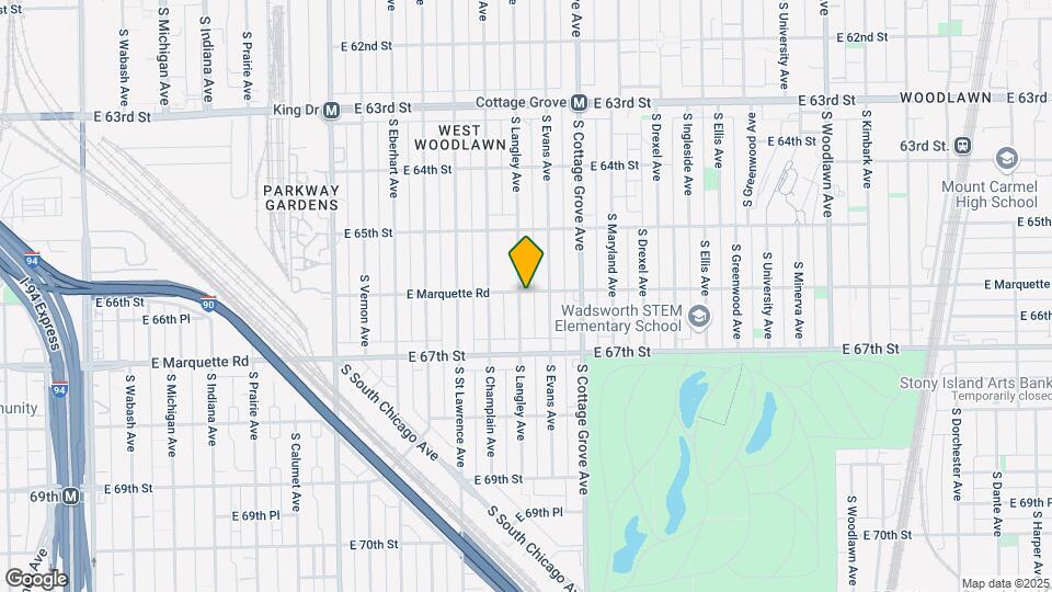 6601 S Langley Ave Map and Location Details
