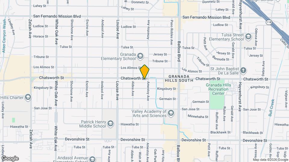 17144 Chatsworth St Map and Location Details