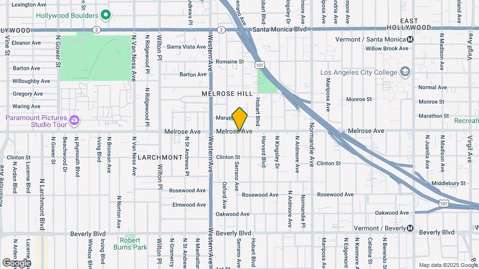 La Vida Melrose Mapa y Detalles de la Ubicación