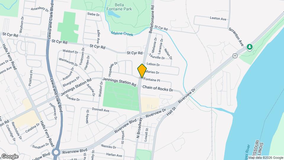 956 Fontaine Pl Map and Location Details