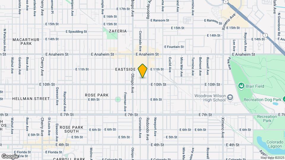 1030 CORONADO Ave Mapa y Detalles de la Ubicación