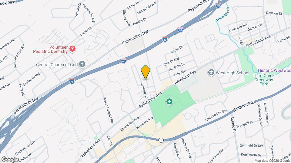 607 Hillview Rd Map and Location Details