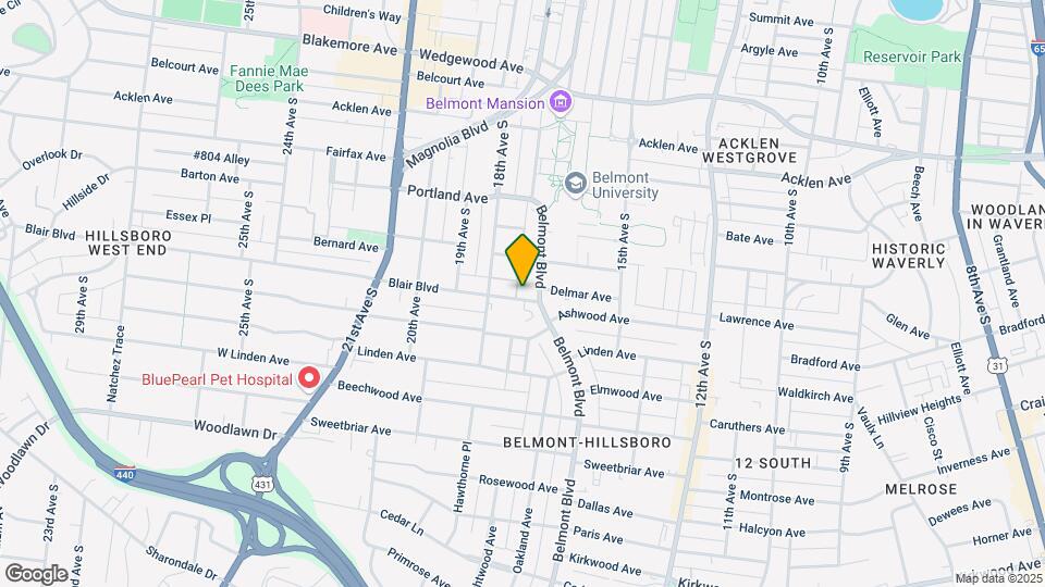 1702 Blair Blvd Mapa y Detalles de la Ubicación