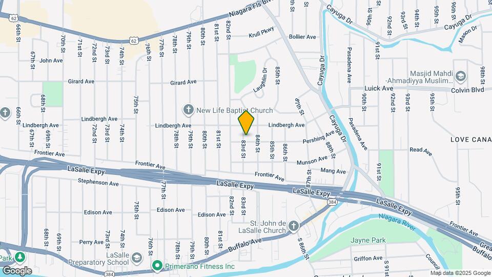 8302 Pershing Ave Mapa y Detalles de la Ubicación