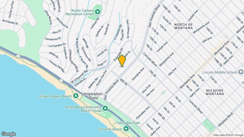 437-441 San Vicente Blvd Mapa y Detalles de la Ubicación