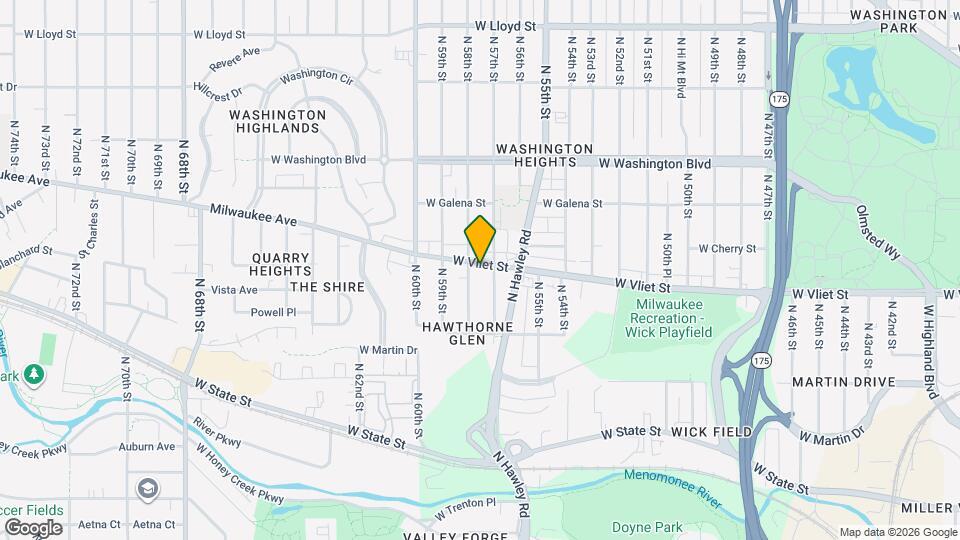 5717 W Vliet St Map and Location Details