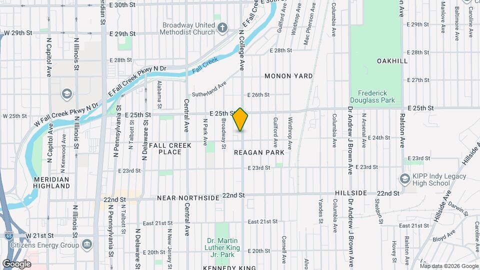 2410 N College Ave Map and Location Details