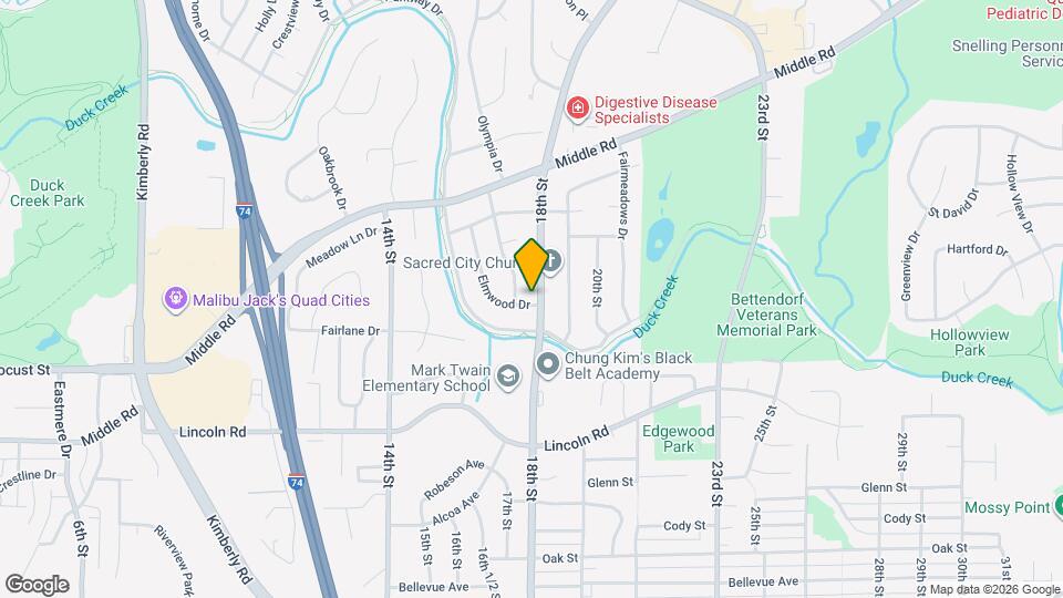 1705 Elmwood Dr Map and Location Details