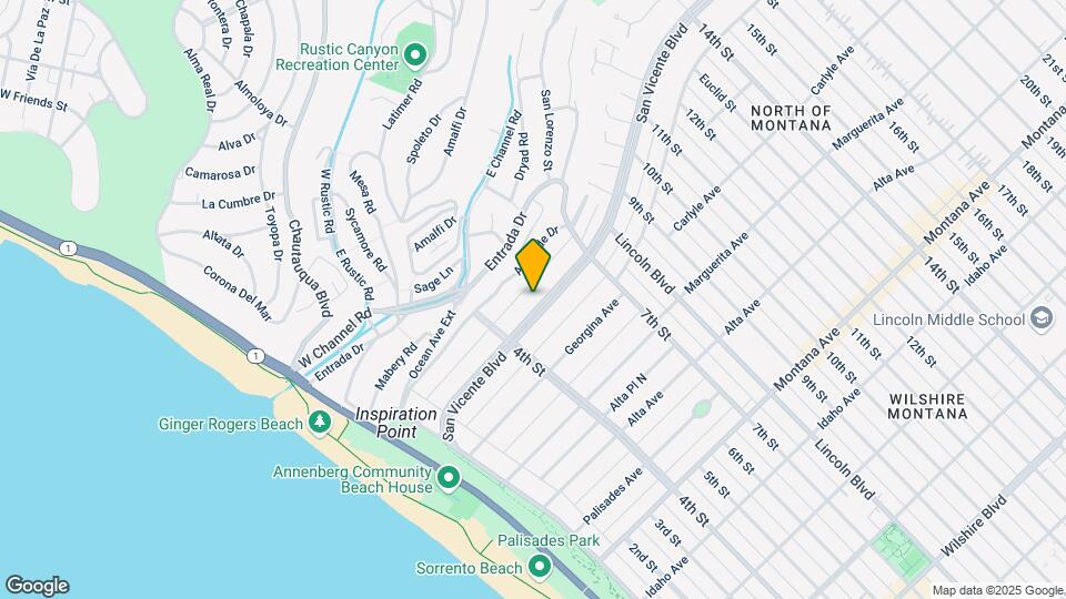 445 San Vicente Blvd Mapa y Detalles de la Ubicación