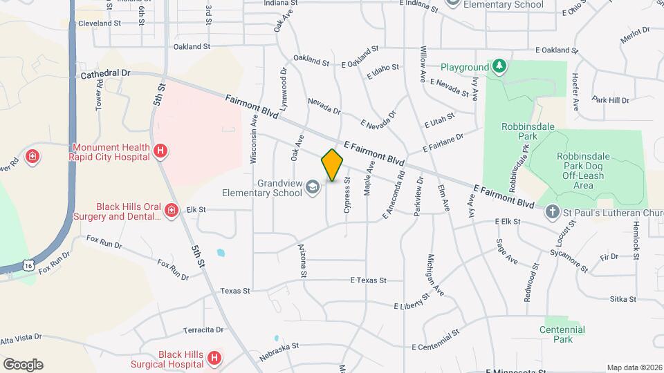 3302 Grandview Dr Map and Location Details