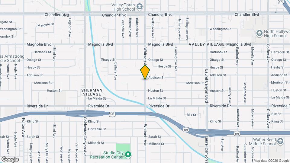 4941 Whitsett Ave Mapa y Detalles de la Ubicación