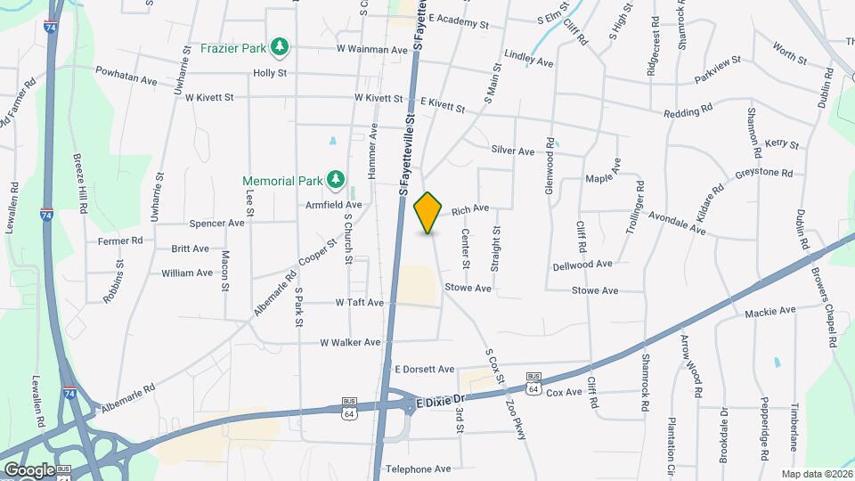 922 S Cox St Map and Location Details