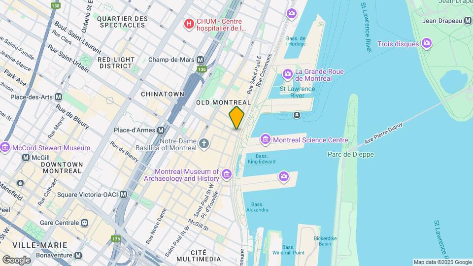 215 Boul. Saint-Laurent Map and Location Details