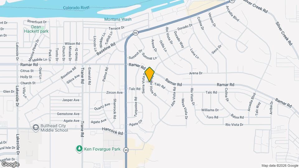 1575 Monte Vista Dr Map and Location Details