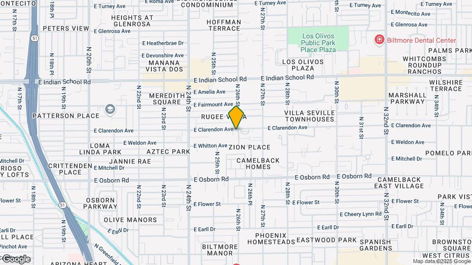 2549 E Clarendon Ave Map and Location Details