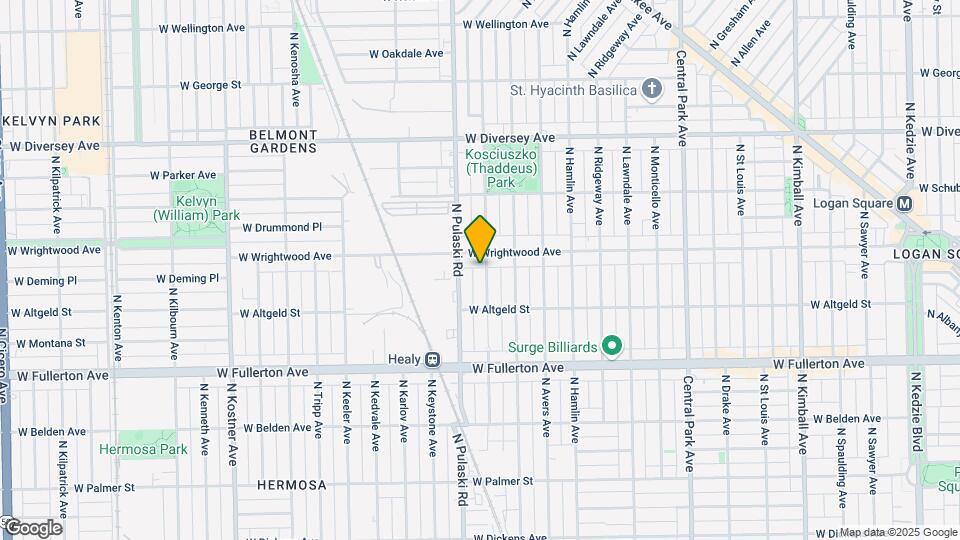 2544 N Harding Ave Map and Location Details