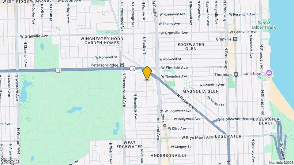 5929 N Paulina St Map and Location Details