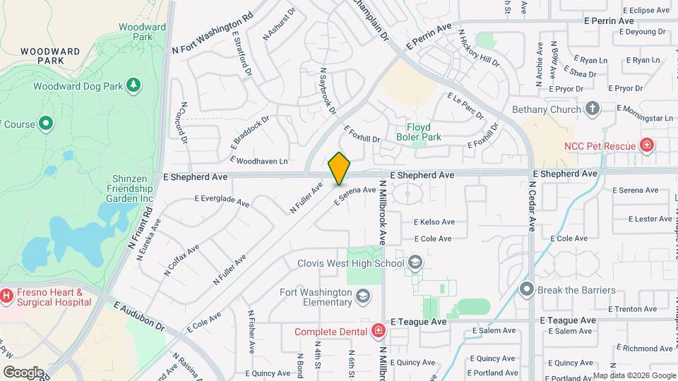 836 E Serena Ave Map and Location Details