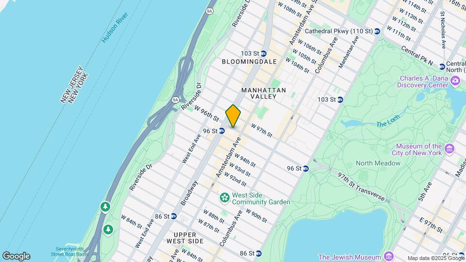 206 W 96th St Map and Location Details