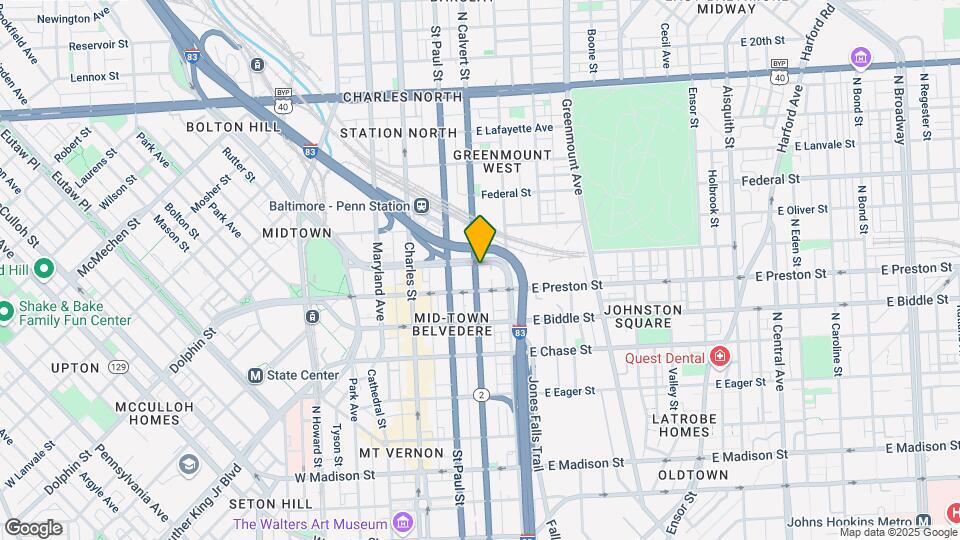 1323 N Calvert St-Unit -1 Map and Location Details