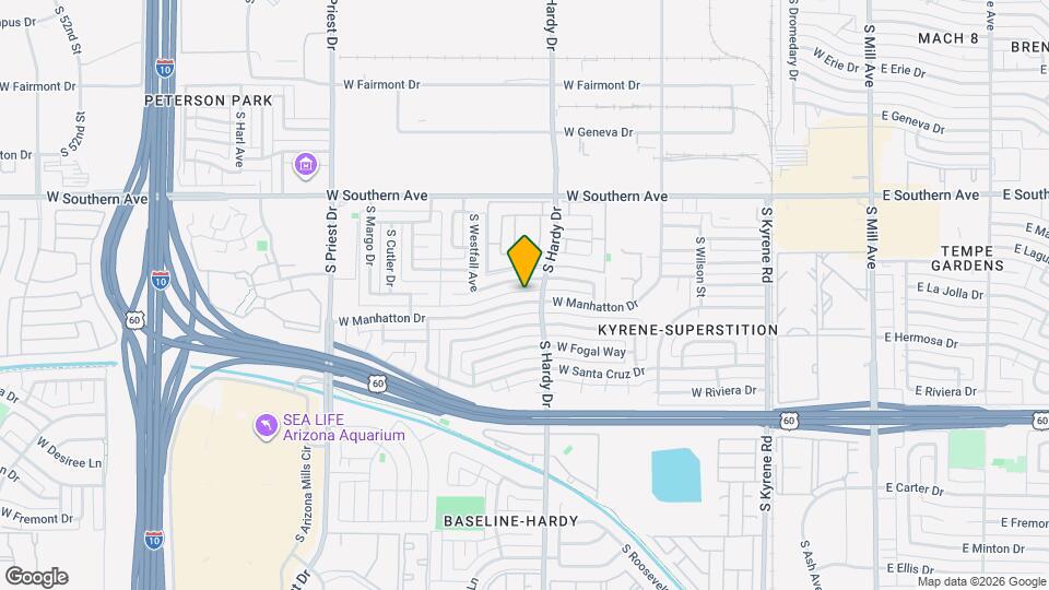 1016 W Manhatton Dr Map and Location Details