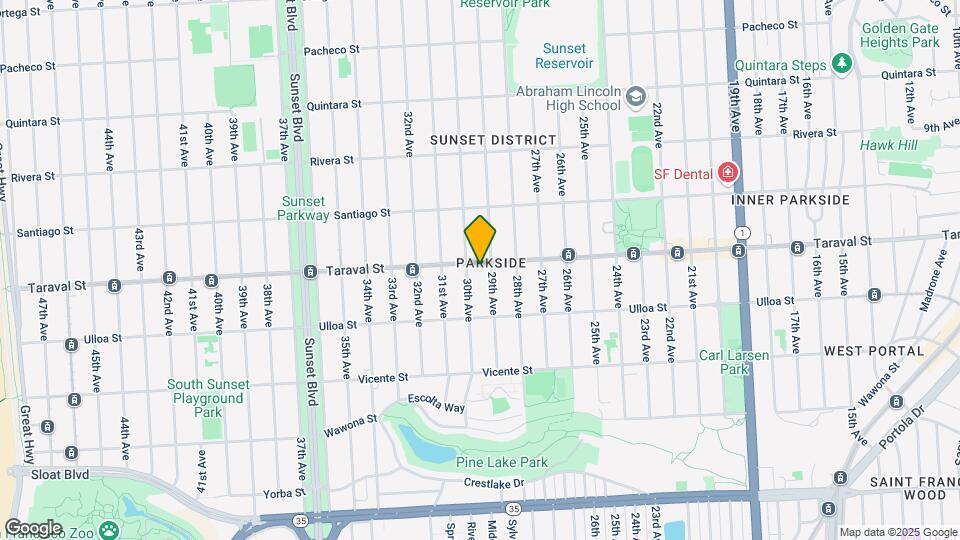 1927-1929 Taraval St Mapa y Detalles de la Ubicación