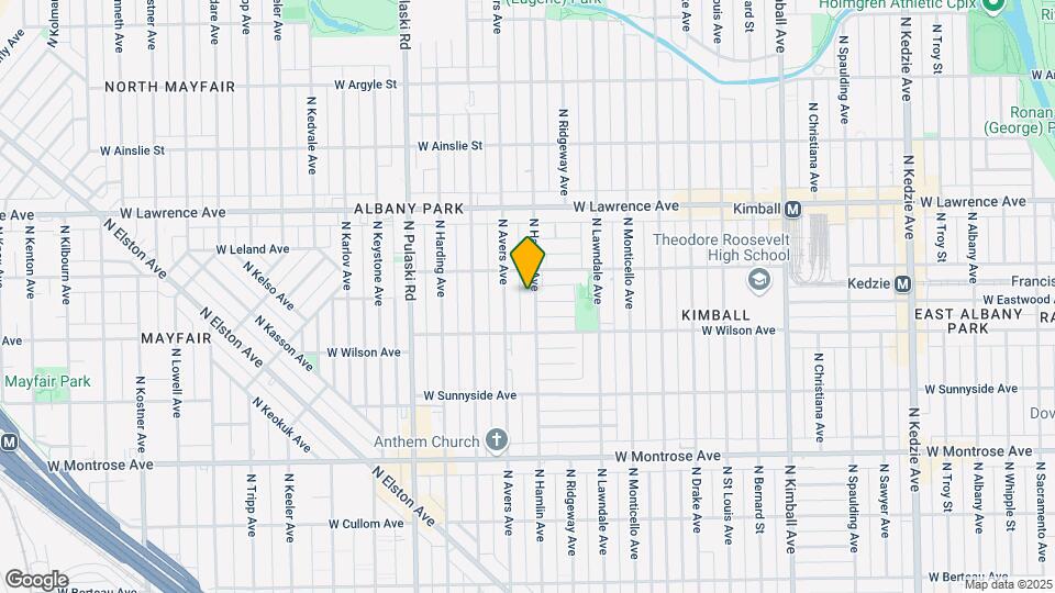 4634 N Hamlin Ave Map and Location Details