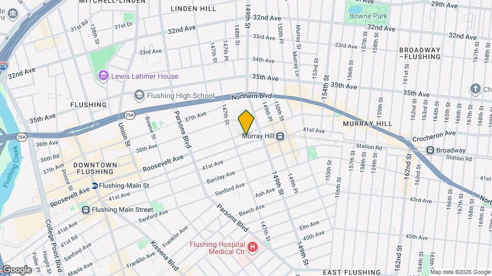 147-26 Roosevelt Ave Map and Location Details