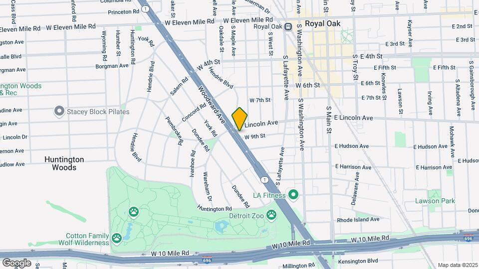 25901 Woodward Ave, Unit 101 Map and Location Details