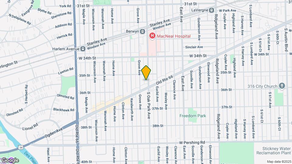 3522-30 Oak Park Ave Mapa y Detalles de la Ubicación