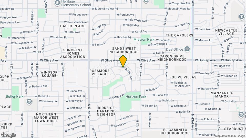 4844 W Townley Ave Map and Location Details