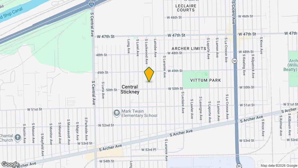 4933 S Lockwood Ave Map and Location Details