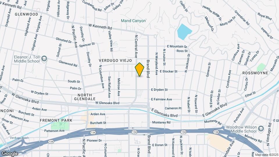 1136 N Central Ave Mapa y Detalles de la Ubicación