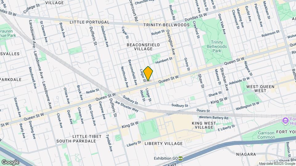 1114 Queen St W Map and Location Details