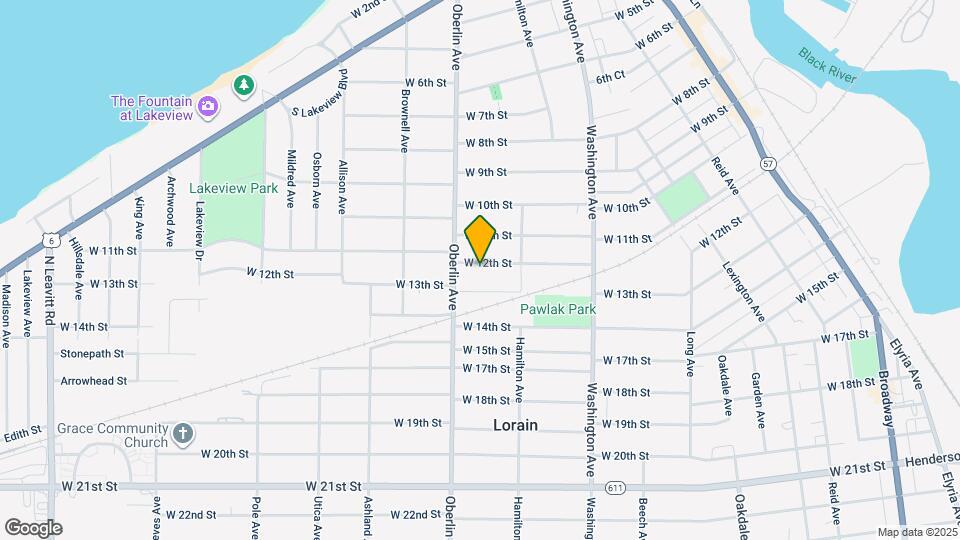 1135 W 12th St Map and Location Details